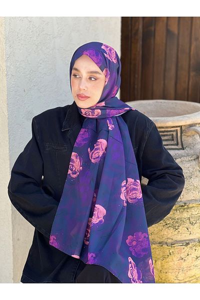 Modakaşmir Rosa Pattern Prose Shawl