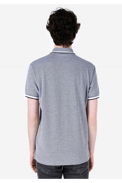 Colin's Regular Fit Polo Neck Plain Men's Navy Blue Short Sleeve T-Shirt