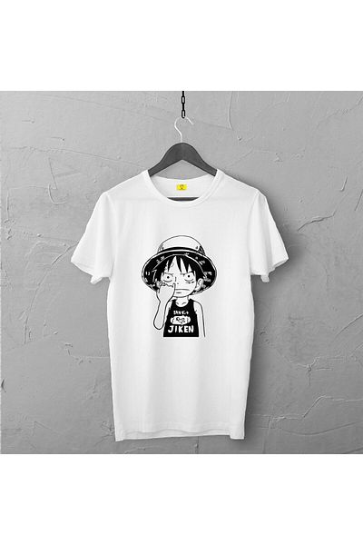 Pisa Art Monkey D. Luffy Designed Tshirt, Unisex Premium, No Cracking, Fading / Anime