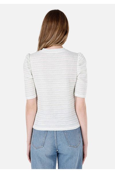 Colin's Tricou alb de damă cu mânecă scurtă