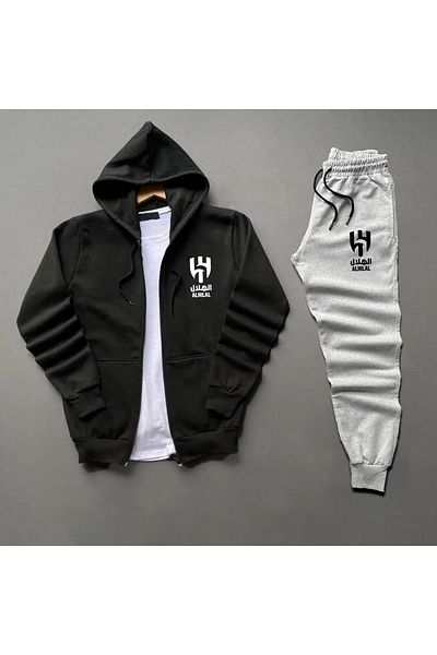 Pisa Art Al-Hilal Saudi Arabia Full Zip Sweat-Sweatpants Kombin High Kaite
