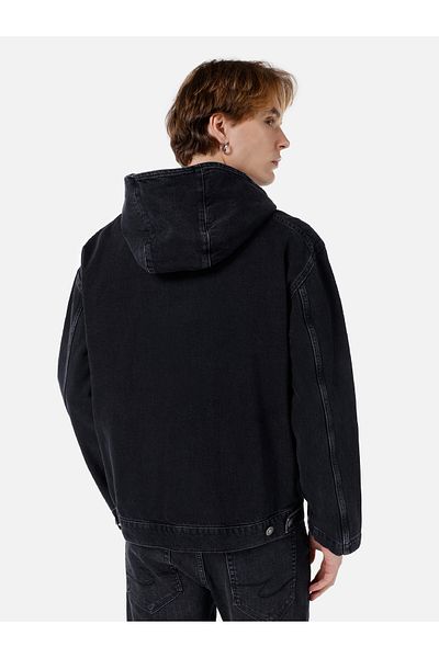 Colin's Мъжко яке с качулка, черно, ежедневна кройка, CL1067501