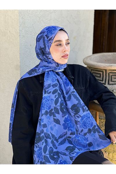 Modakaşmir Rosa Pattern Prose Shawl