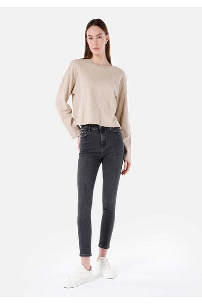 Colin's 760 Dıana Skinny Fit Pantaloni negri de damă cu talie înaltă