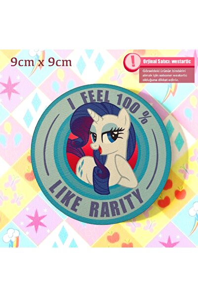 westartic My Little Pony | Rarity Ahşap 9 cm Bardak Altlığı