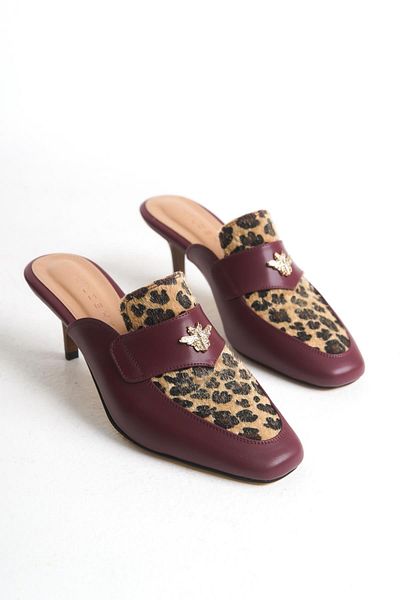 Niloshka ORNELLO Γυναικείες παντόφλες Loafer με αξεσουάρ Leopard Pattern