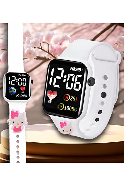 Onkatech Su Geçirmez Figürlü Dijital Led Ekran Işıklı Akıllı Çocuk Saati