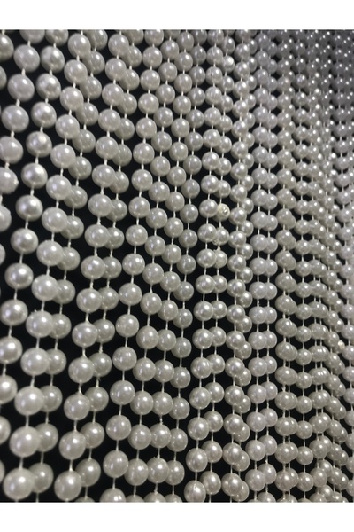 özdeğer home 90x200beyaz inci boncuk sıfır aralık plastik zincir perde kapı perdesi