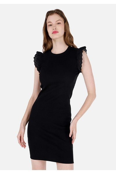 Colin's Slim Fit Women's Black Short Sleeve Dress