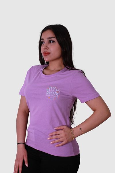 trender Lilac Women's T-Shirt Model 6 - Follow Dream Print
