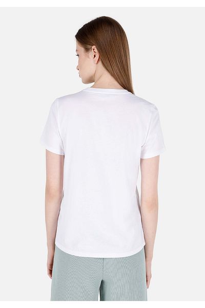 Colin's Tricou alb de damă cu mânecă scurtă