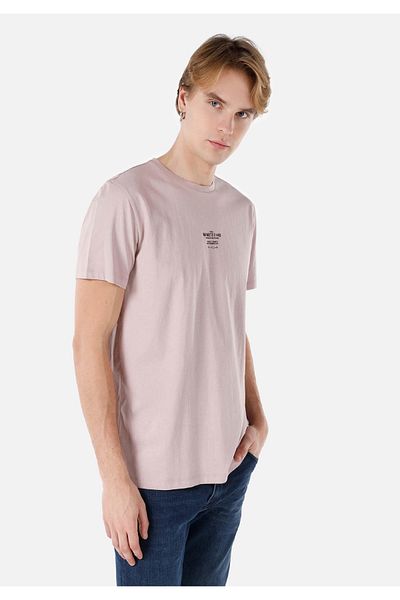 Colin's Regular Fit Round Neck Plain Men's Pink Short Sleeve T-Shirt