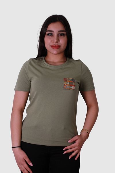 trender Ethnic Pattern Mint Green Women's T-Shirt