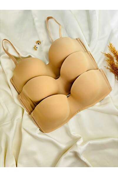 dem merys Μονό σουτιέν χωρίς επένδυση με εφέ σύσφιξης κορδόνια στην πλάτη