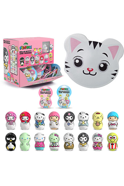 Relkon Flipperz Hello Kitty Ve Arkadaşları Hacıyatmaz Figürler 24 Adet & 4 Adet Hediye Saklama Kabı