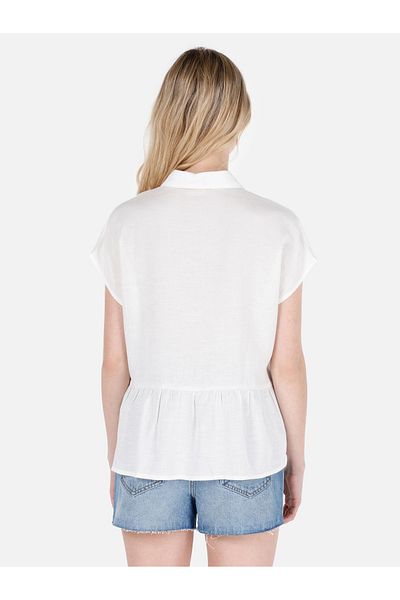 Colin's Cămașă albă de damă - design cu mâneci