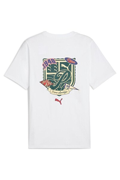 Puma Μπλουζάκι Puma Sports Legacy Graphic Tee, Λευκό, Ανδρικό