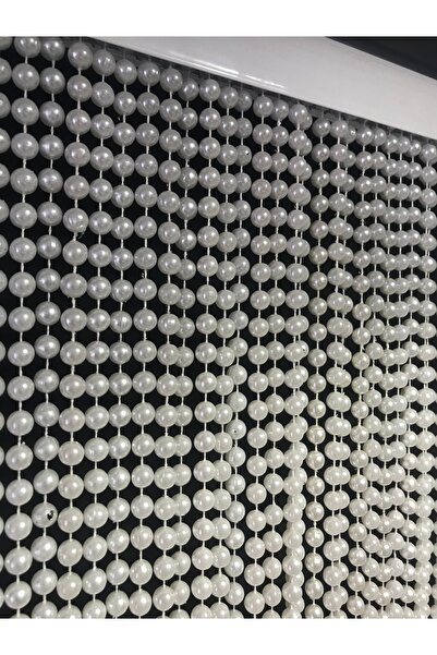 özdeğer home 90x200beyaz inci boncuk sıfır aralık plastik zincir perde kapı perdesi