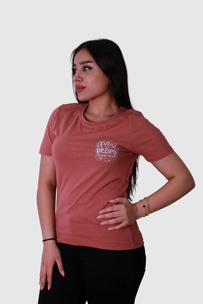 trender Συνέχισε το γυναικείο μπλουζάκι Dream Print Dusty Rose Model 6