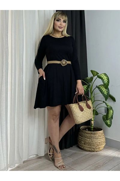 MODA ΓΥΝΑΙΚΕΙΟ ΦΟΡΕΜΑ ΜΕΓΕΘΟΣ ΜΕ ΛΥΚΡΑ ΖΩΝΗ ΤΣΕΠΕΣ ΒΙΣΚΟΣ