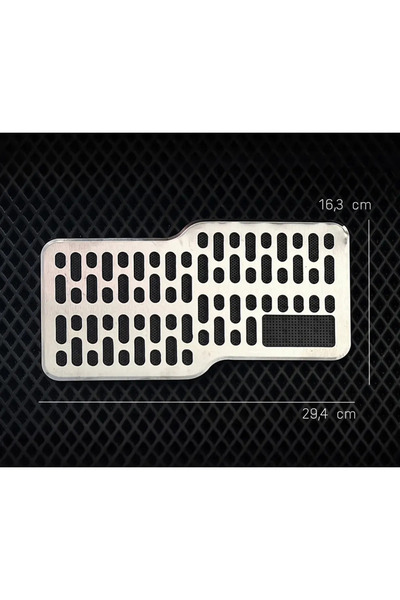 EVACARS Oto Paspas Için Paslanmaz Metal Siyah Topukluk 1. Sınıf A Kalite
