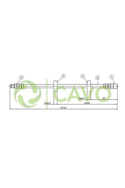 CAVO Volkswagen Derby Polo - Brake Hose Front Model