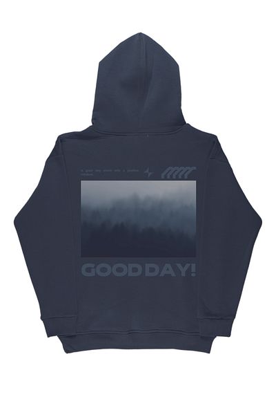 By Caspita Fashion Lenithra Good Day Back Printed Unisex Oversize Smoked Hoodie