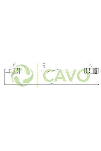 CAVO Brake Hose - S60 V70 S80 Front Toledo