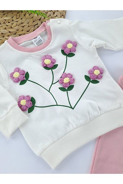 Butik Baby Girl / Child Flower Embroidered Double Set 2 Yarn Seasonal