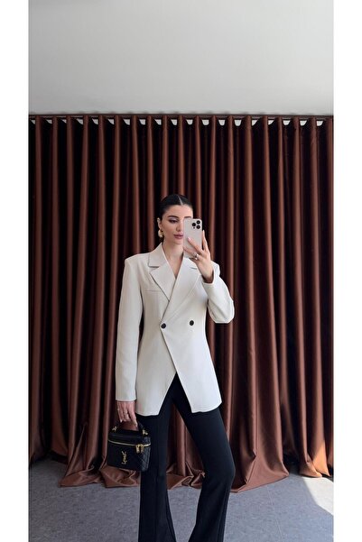 HAZELANNA سترة بليزر حجرية ملائمة للخصر