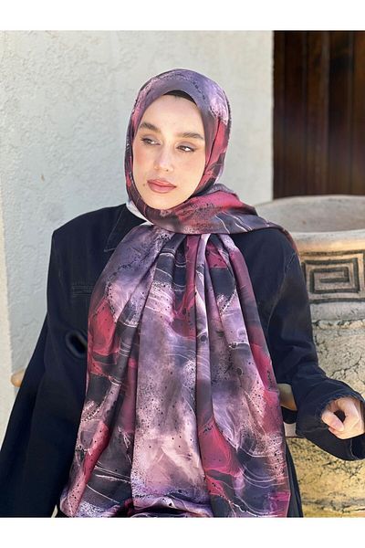 Modakaşmir Şal din twill cu model Bandera