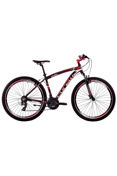 Corelli Dusty 1.1 V Fren Shimano 21 Vites 27,5 Jant Dağ Bisikleti Siyah Kırmızı Beyaz 18 Kadro