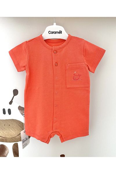 Caramell Baby Boy Summer Jumpsuit 100% Cotton New Season Color - Pomegranate Beauty