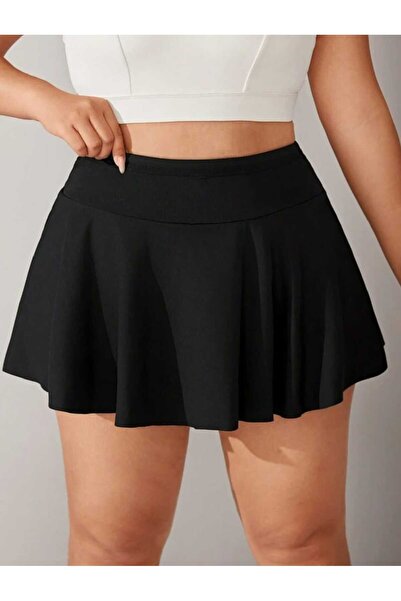 Sea Queen Kadın Siyah likralı kumaş Bikini Üstü Deniz ve havuz Eteği