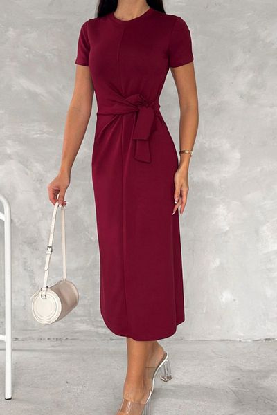 Sorridi Modal Fabric Side Tie Maxi Dress