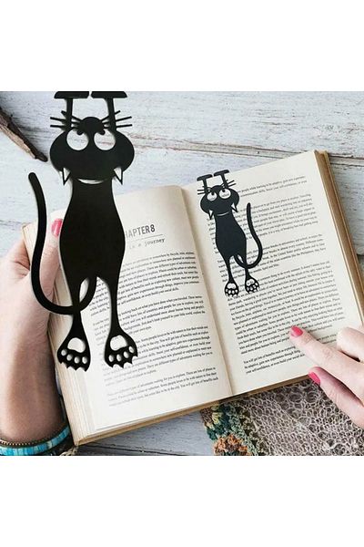GlassySKY 1 Piece Cat Metal Bookmark Teacher Writer Friend Gift