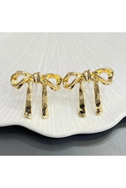 monalisatoka Kadın Gold  Kurdele Fiyonk Küpe