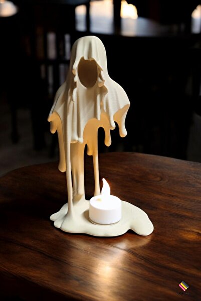 Ghost Hunter Themed led Tealight Candle Holder | Decorative Night Light | Gift Figure & Decor