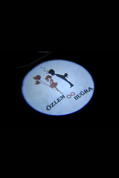 Home Sevgiliye Kişiye Özel İsimli Pilli Kapı Altı Logo 2'li - Montajsız Oto A...