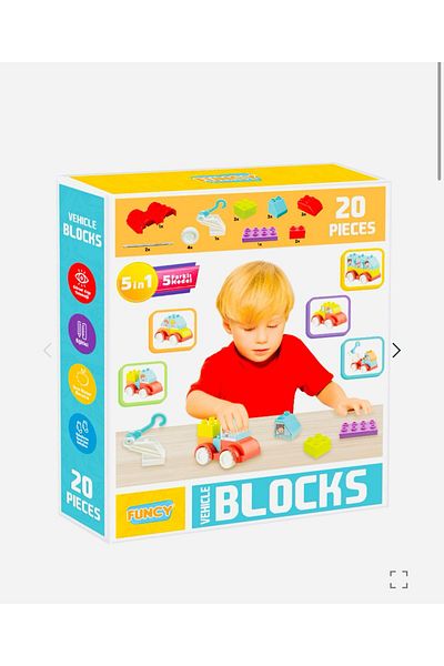 CREATİVE GAMES Ceco Toys Vehicle Blocks 20 Pieces
