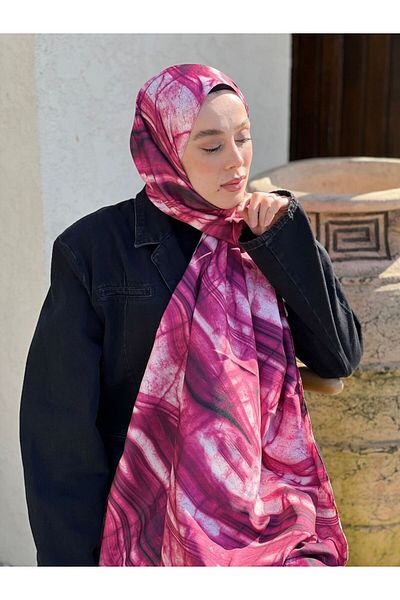 Modakaşmir Marble Pattern Twill Shawl