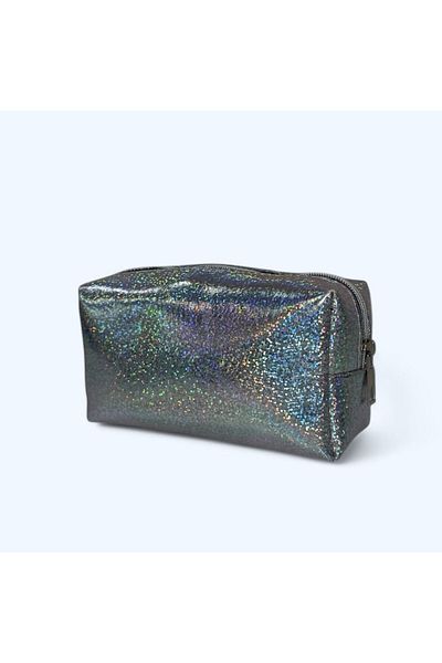 ErcanBag Glitter Leather Fabric Makeup and Pen Holder Bag