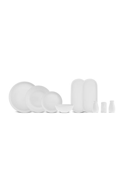 Karaca Karaca Streamline Favaro, 53-piece dining set for 12 people, white