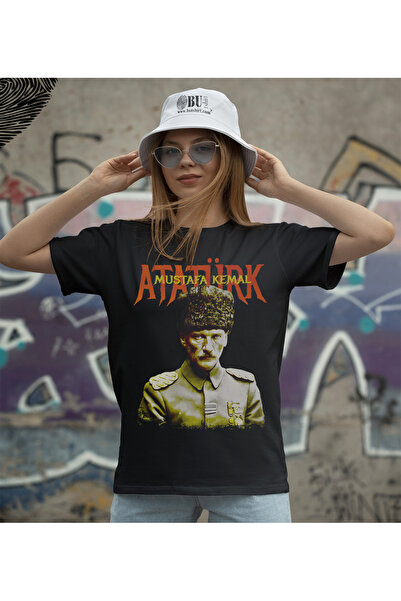 BUTSHIRT BU Tişört'  Mustafa Kemal Atatürk‘  Baskılı 'Regular-Fit' Unisex Tişört