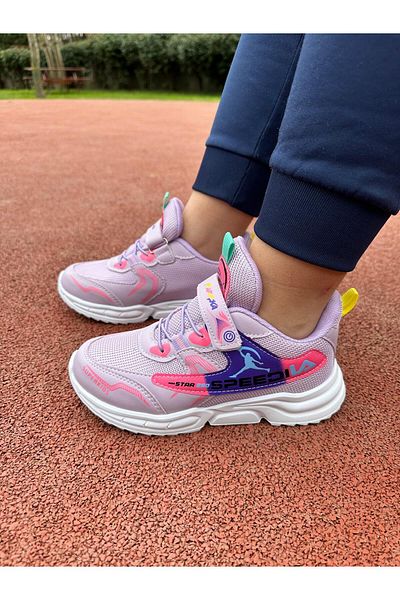 PAPUÇKA PP Pantofi sport pentru fete, ușoare, ortopedice, respirabile și flexibile, cu velcro, pantofi de zi cu zi confortabili