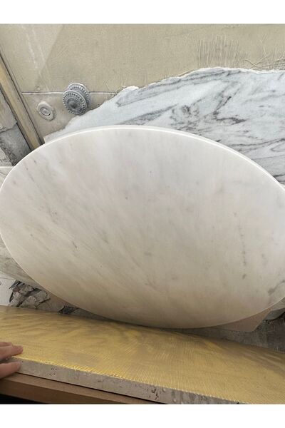 dekober Gerçek Mermer Masa (TÜLİP AYAK) 110 Çap