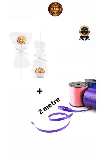 figanlar ambalaj 100Pcs Transparent Glossy Bandless Gelatin Sachet 10X20Cm Cookie Bag + 2 Meters Jup String