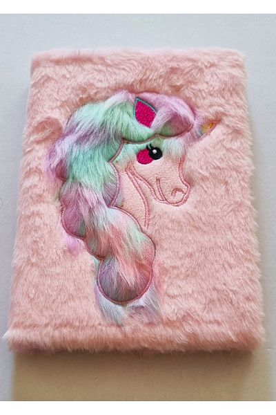 Modellino 3D Unicorn Plush Scrapbook Daily Memory Modelist Striped Notepad 80 Sheets - Color Optional