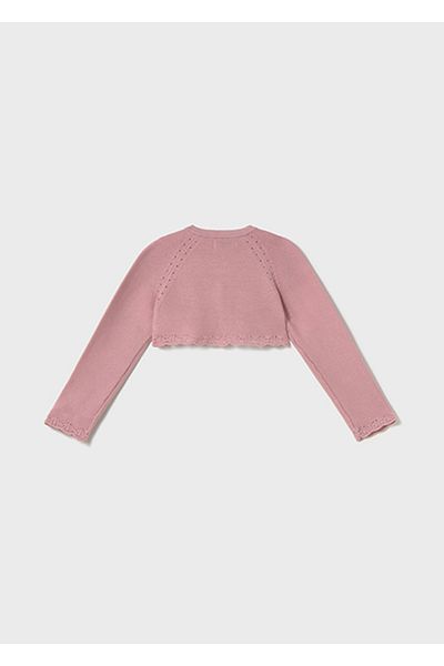 MAYORAL Pink Mercerized Baby Girl Bolero - 00306-050