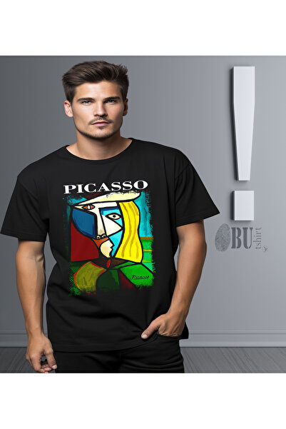 BUTSHIRT BU Tişört'  Picasso – Kübizm‘  Baskılı 'Regular-Fit' Unisex Tişört